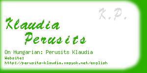 klaudia perusits business card